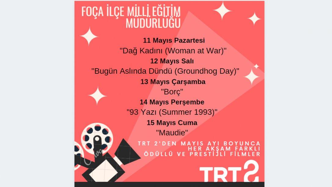 TRT2 'de Mayıs Ayında  Ödüllü Filmler 